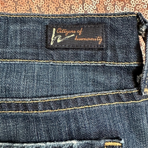 Citizens of Humanity Jeans Women's 28 Blue. Petite Dita Bootcut Dark Blue Denim - Picture 8 of 11